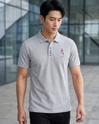 Camisa Polo Manga Curta Bordado Equestre Piquet