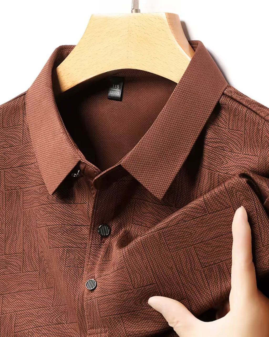 Camisa Polo Manga Curta Estampa Geométrica Minimalista