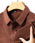 Camisa Polo Manga Curta Estampa Geométrica Minimalista