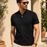 Camiseta Gola Padre Manga Curta Minimalista