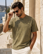 Camiseta Oversized Gola Careca Estilo Marmorizado