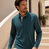 Camisa Polo Manga Longa Piquet Com Bordado Frontal
