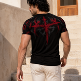Camiseta Gola Careca Estampa Nas Costas Estilo Street