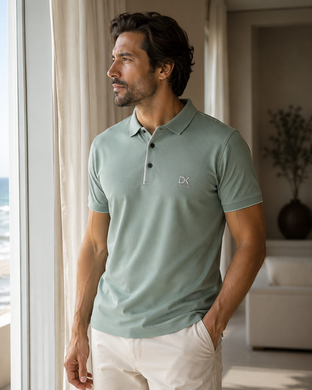 Camisa Polo Manga Curta Piquet Com Bordado Fronta