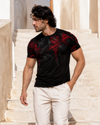 Camiseta Gola Careca Estampa Nas Costas Estilo Street
