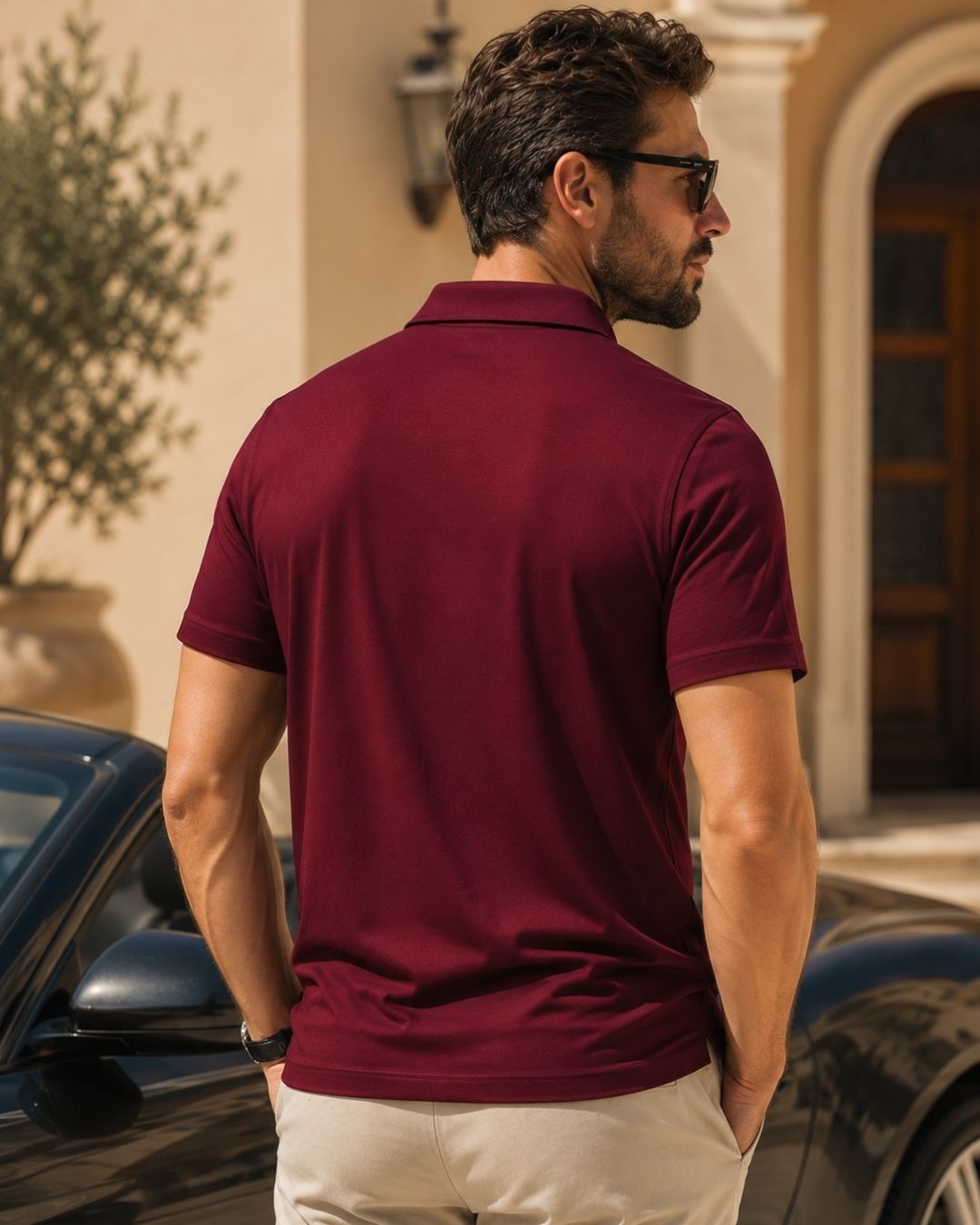 Camisa Polo Manga Com Botões