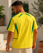 Camiseta Gola Careca Manga Curta Estampa Futebol