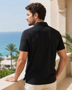 Camisa Polo Manga Curta Bordado Esportivo Minimalista