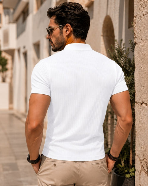 Camisa Polo Manga Curta Com Bolso Embutido