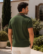 Camisa Polo Manga Curta Piquet Com Bordado Tipográfico