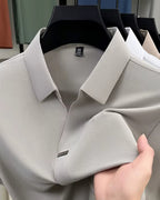 Camisa Polo Manga Curta Canelada Gola Aberta