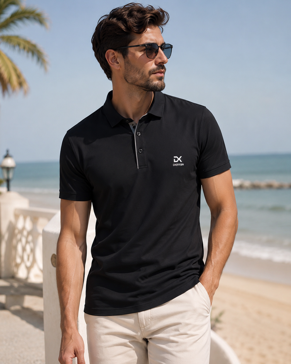 Camisa Polo Manga Curta Piquet Com Bordado Fronta
