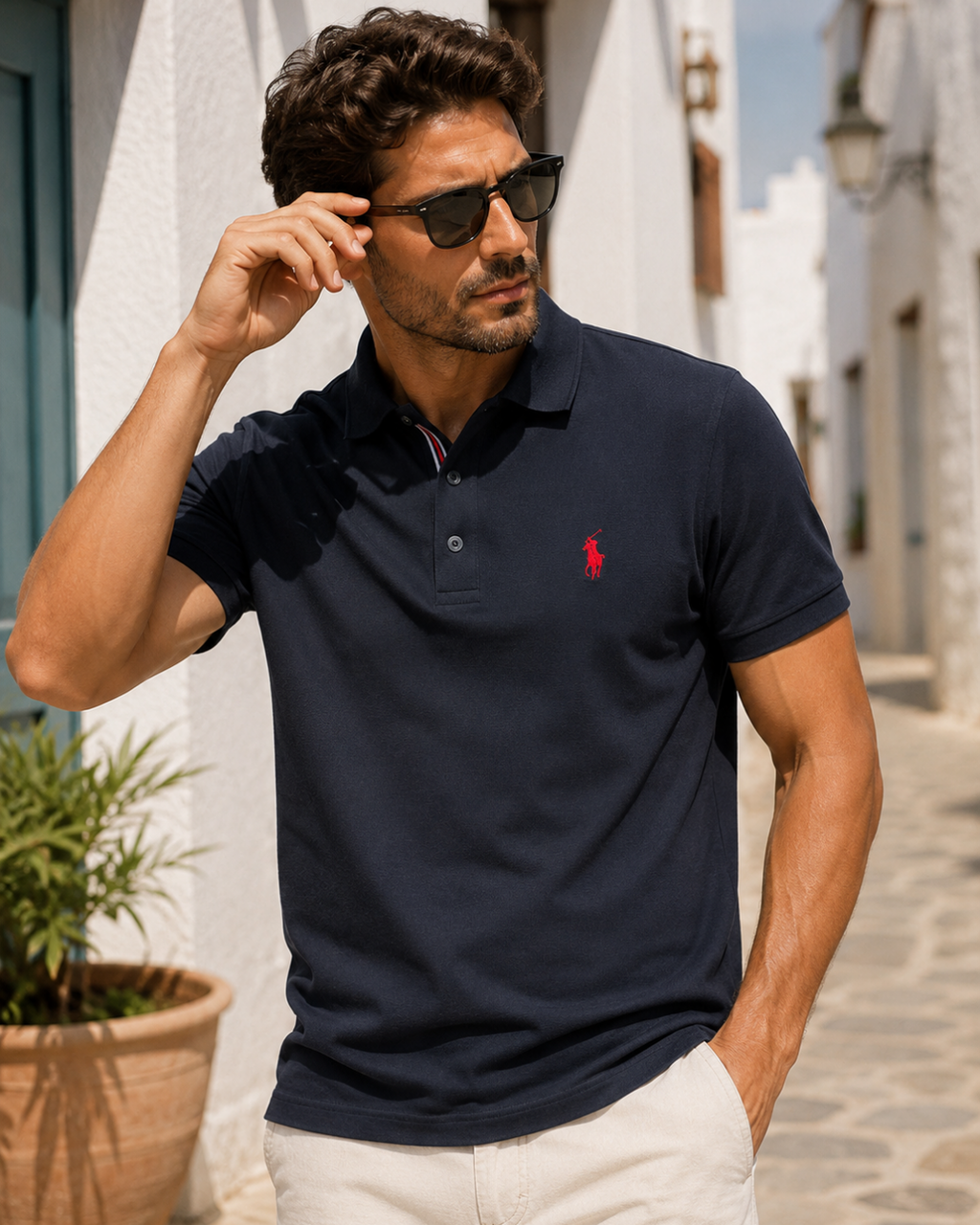 Camisa Polo Manga Curta Piquet Com Bordado Frontal