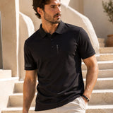 Camisa Polo Manga Curta Com Bordado Tipográfico