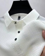 Camisa Polo Manga Curta Trama Texturizada Com Botões