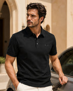 Camisa Polo Manga Curta Bordado Frontal Minimalista