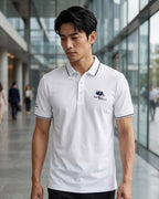 Camisa Polo Manga Curta Bordado Frontal Gola Contrastante