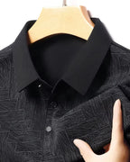 Camisa Polo Manga Curta Estampa Geométrica Minimalista