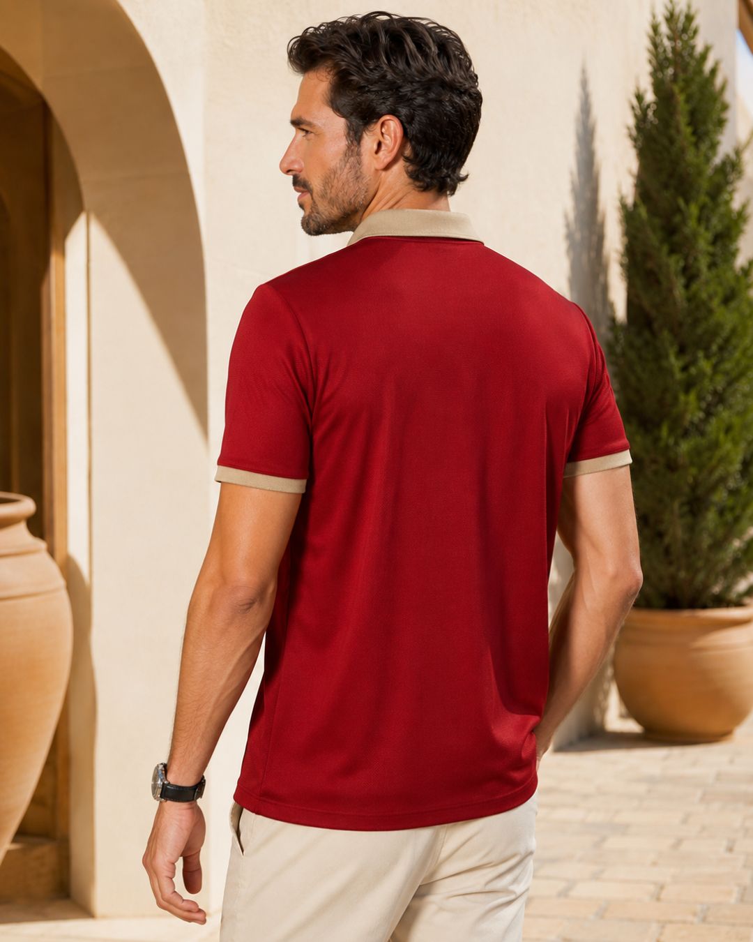 Camisa Polo Manga Curta Textura Piquet Com Zíper