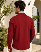 Camiseta Gola Henley Manga Longa Com Bolso Embutido