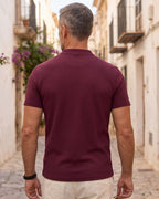 Camiseta Gola Henley Manga Texturizada Com Botões