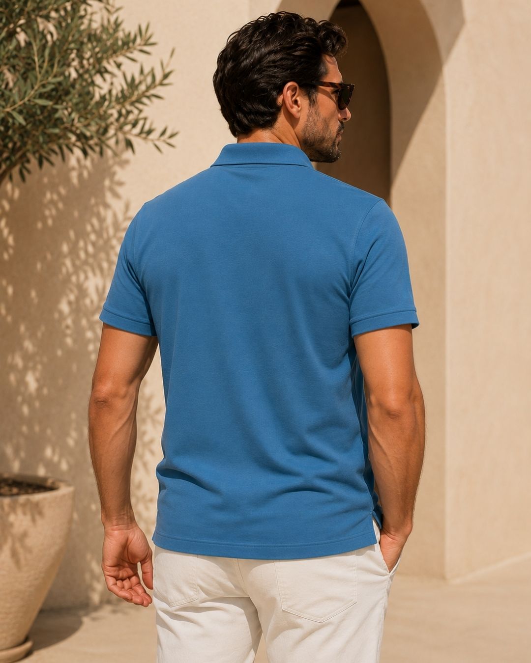 Camisa Polo Manga Curta Com Botões