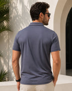 Camisa Polo Manga Com Botões