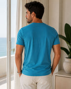 Camiseta Gola Careca Manga Curta Texturizada