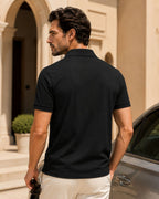 Camisa Polo Manga Curta Bordado Frontal Minimalista