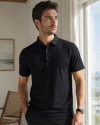Camisa Polo Manga Com Botões