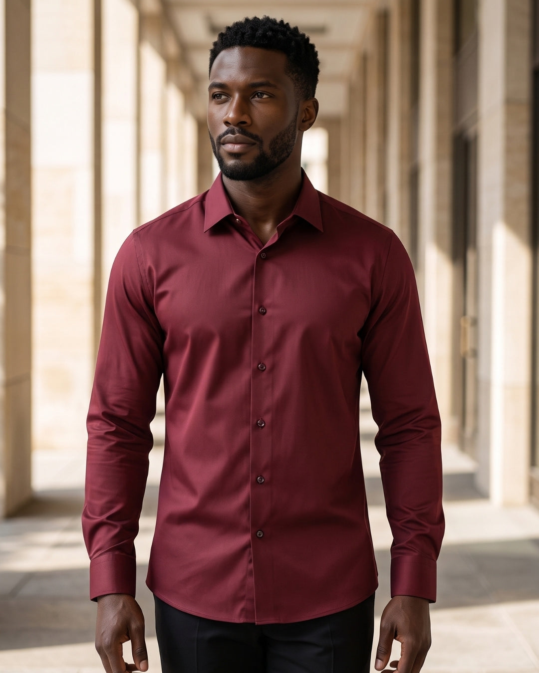 Camisa Social Manga Longa Com Botões