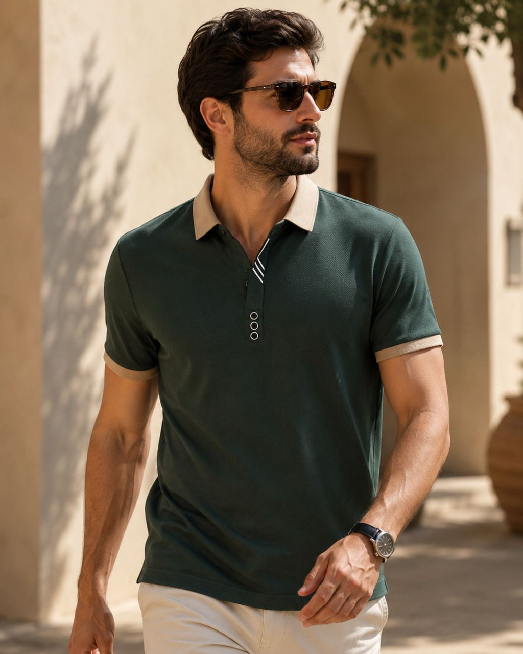 Camisa Polo Manga Curta Textura Piquet Com Zíper