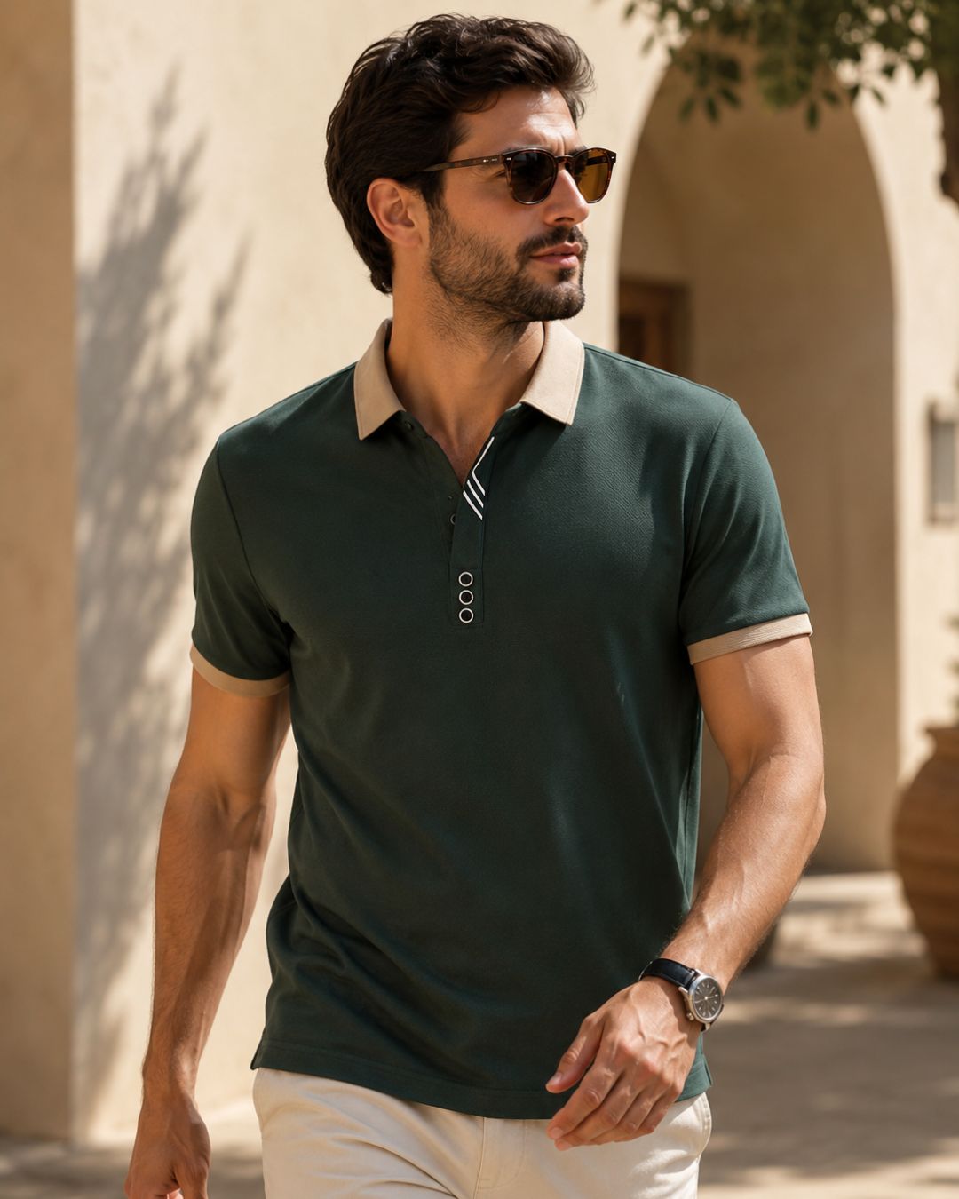 Camisa Polo Manga Curta Textura Piquet Com Zíper