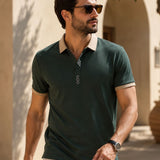Camisa Polo Manga Curta Textura Piquet Com Zíper