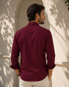 Camisa Social Manga Longa Gola Clássica Minimalista