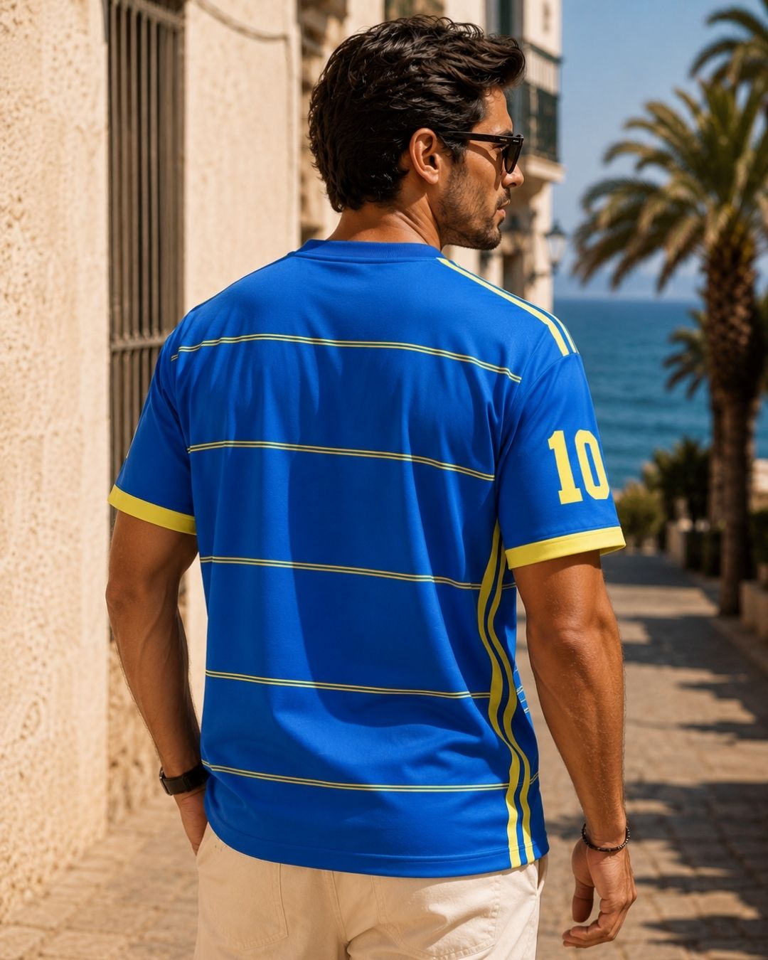 Camiseta Gola Careca Manga Curta Estampa Esportiva