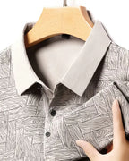 Camisa Polo Manga Curta Estampa Geométrica Minimalista