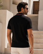 Camisa Polo Manga Curta Piquet Com Bordado Tipográfico