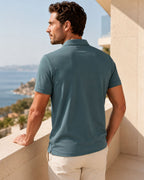Camisa Polo Manga Curta Bordado Esportivo Minimalista