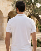 Camisa Polo Manga Curta Gola Contrastante Textura Piquet