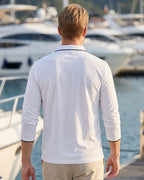 Camisa Polo Manga Longa Gola Contrastante Piquet