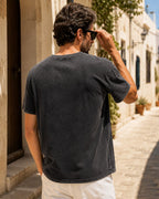 Camiseta Oversized Gola Careca Estilo Marmorizado