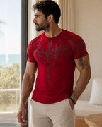 Camiseta Gola Careca Estampa Nas Costas Estilo Street