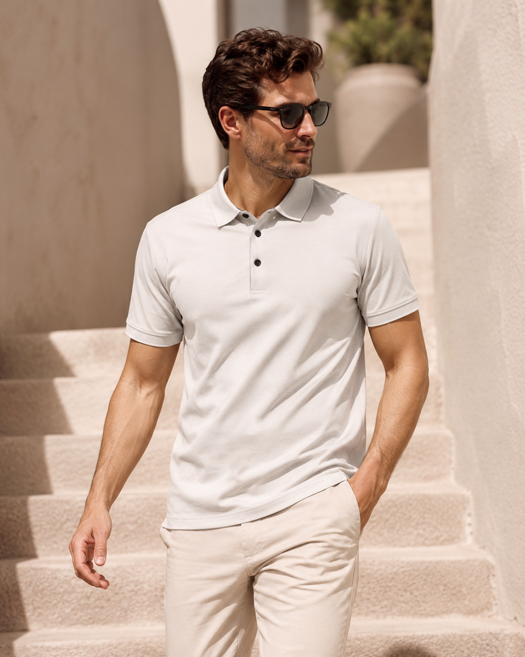 Camisa Polo Manga Curta Piquet Com Bordado Fronta