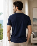 Camisa Polo Manga Curta Gola Contrastante Com Botões
