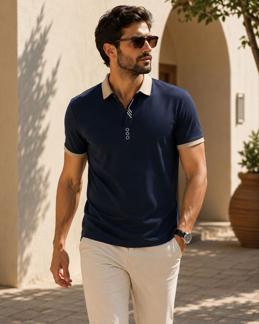 Camisa Polo Manga Curta Textura Piquet Com Zíper
