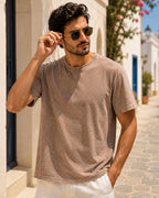 Camiseta Oversized Gola Careca Estilo Marmorizado