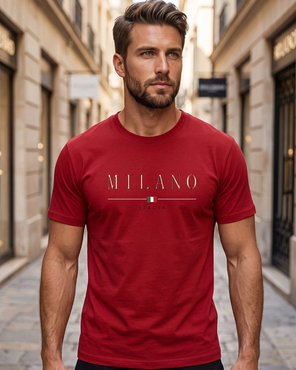 Camiseta Oversized Gola Careca Estampa Tipográfica Milano