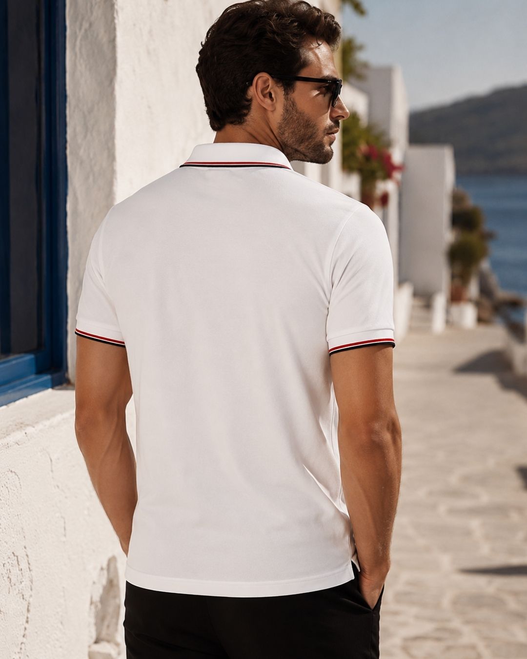 Camisa Polo Manga Curta Piquet Com Bordado Tipográfico
