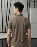 Camisa Polo Manga Curta Com Zíper Frontal Minimalista